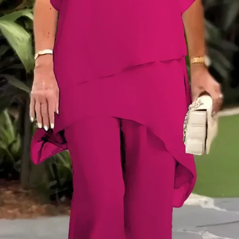 Elegant Draped Palazzo Pants Set for Women