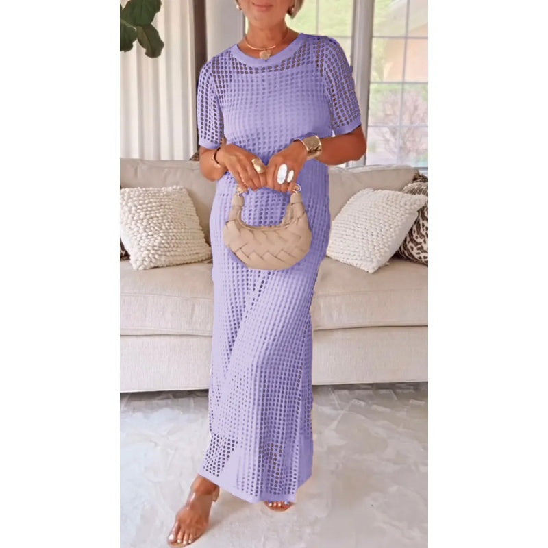 Cut-Out Long Maxi Dress for Women, Elegant Style