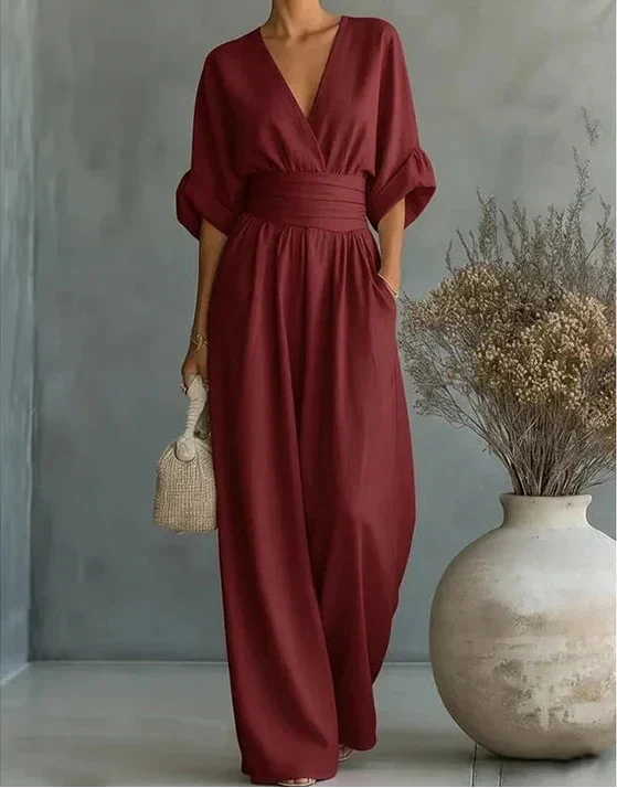 Wide-Leg Jumpsuit, Women's Elegant Fit
