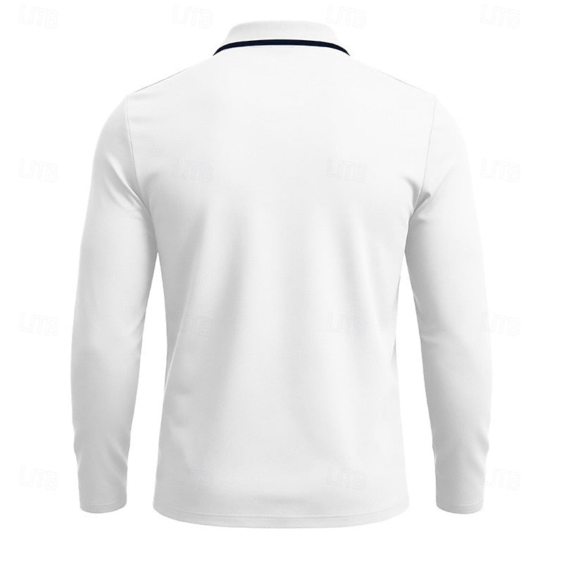 Men's Refined Quarter-Zip Polo Shirt