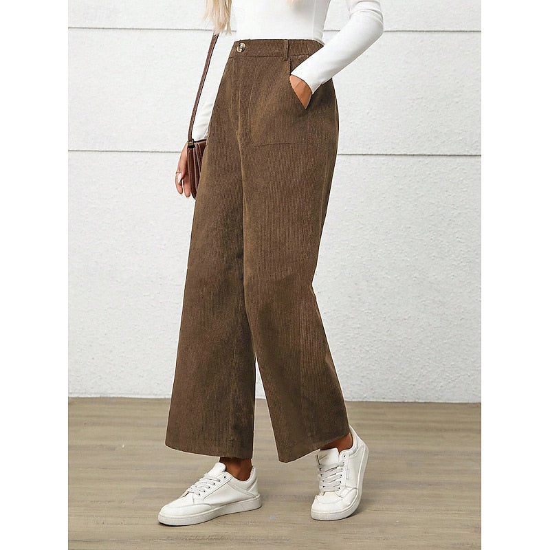 Wide-Leg High-Waist Pants for Women