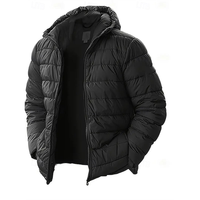 Hooded Quilted Puffer Jacket for Men