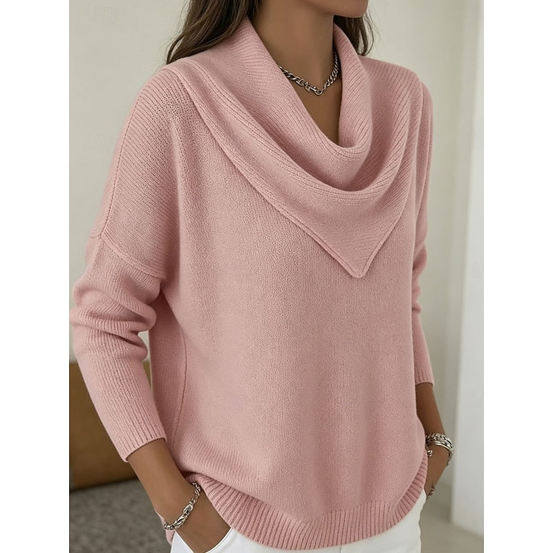 Women's Elegant Cowl-Neck Sweater