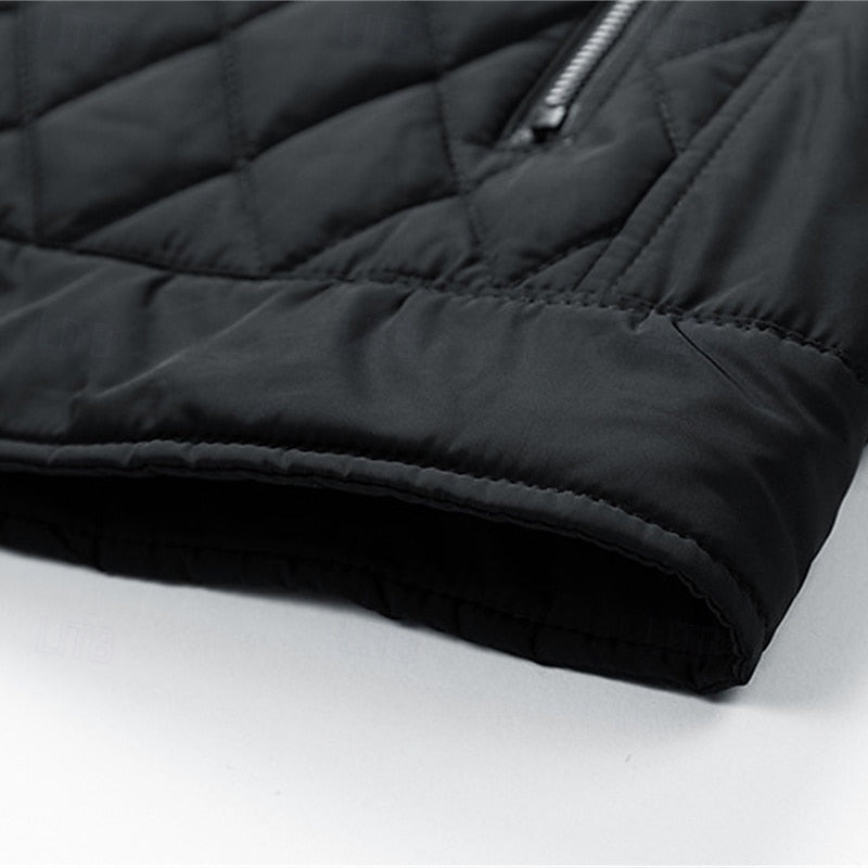 Quilted Stand-Collar Jacket for Men