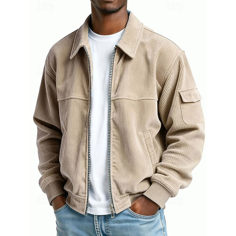 Men's Ribbed Textured Jacket
