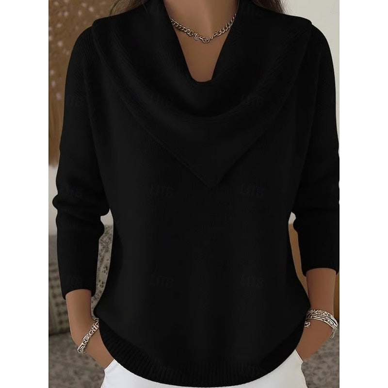 Women's Elegant Cowl-Neck Sweater