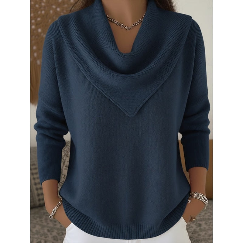 Women's Elegant Cowl-Neck Sweater