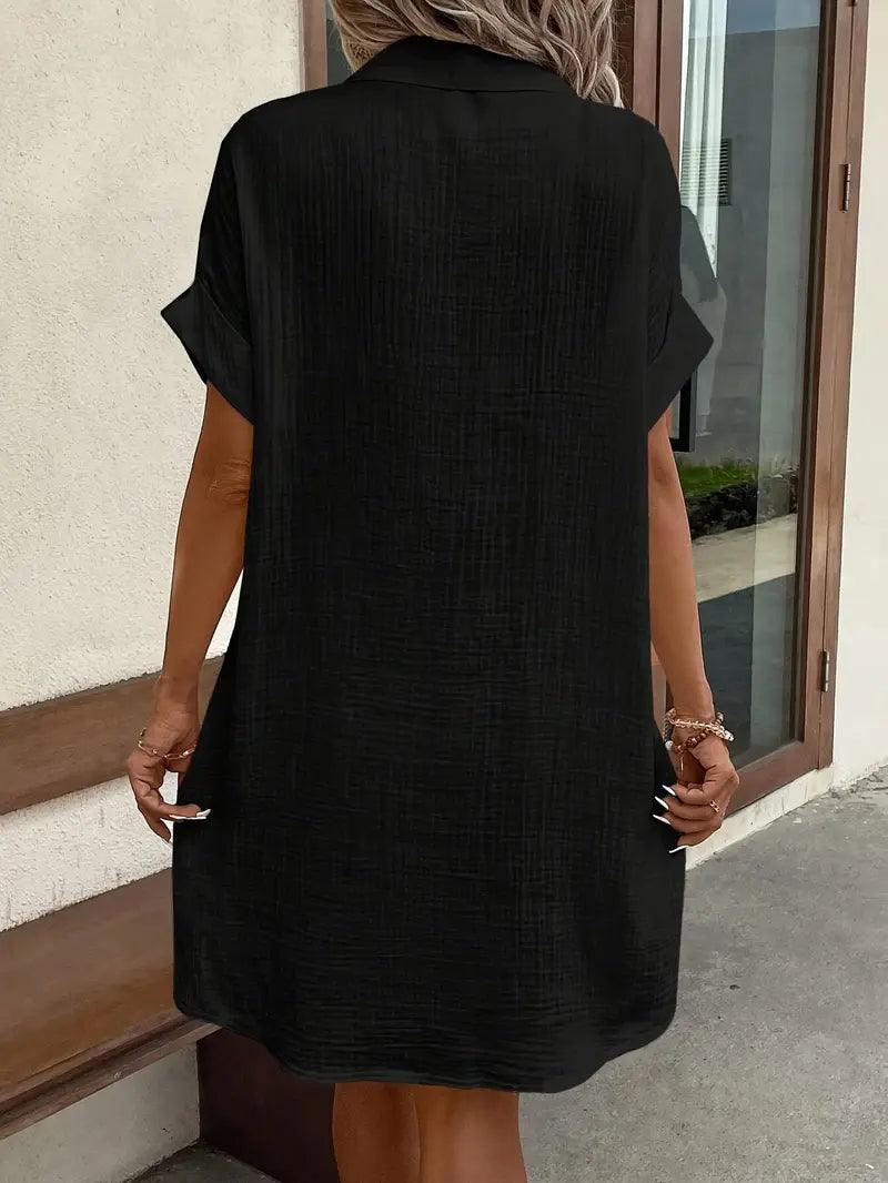 Timeless V-Neck Blouse Dress for Women, Plus Size