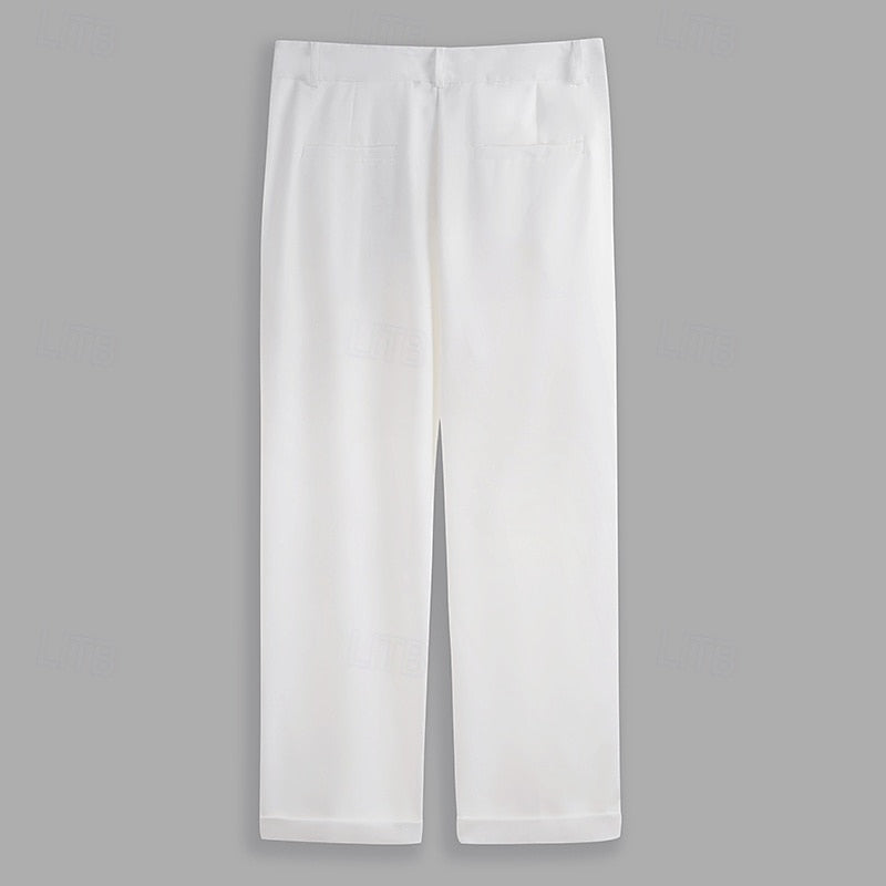 Tailored Straight-Leg Dress Pants for Men, Plus Size