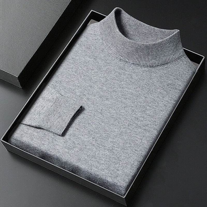 Mock Neck Sweater, Men's Refined Fit