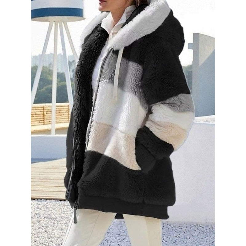 Hooded Zip-Up Jacket for Women, Cozy Style