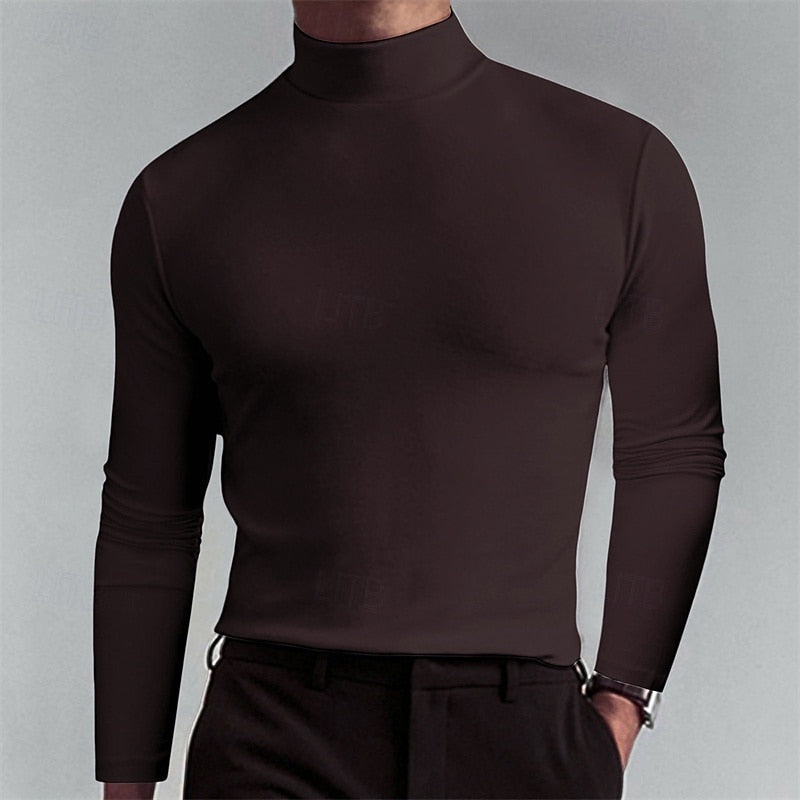 Refined Mock-Neck Turtleneck for Men, Plus Size