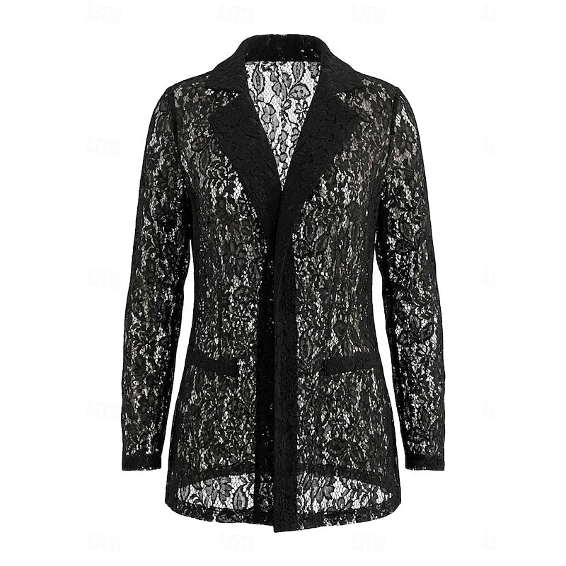 Openwork Blazer for Women, Refined Style