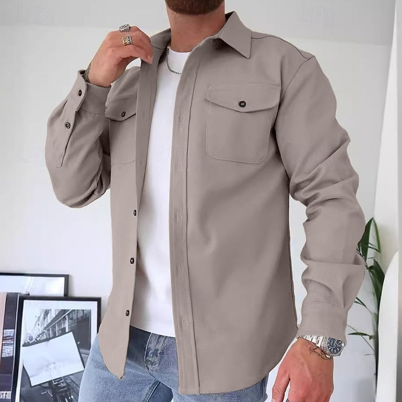 Utility Overshirt for Men, Classic Style