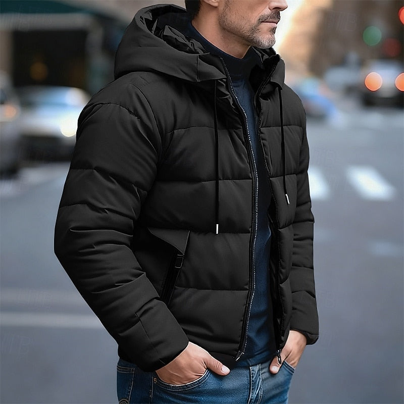 Insulated Hooded Puffer Jacket for Men