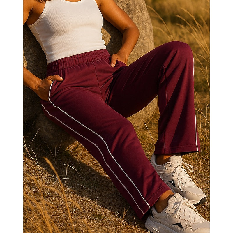 Side-Stripe Joggers, Women's Relaxed Fit