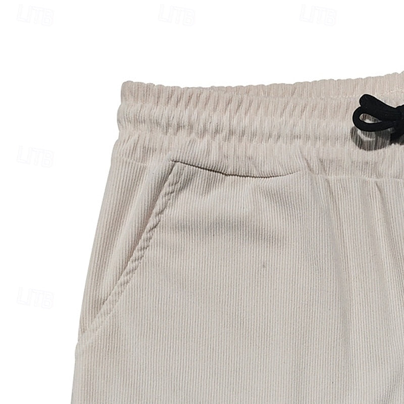 Ribbed Trousers for Men, Relaxed Style