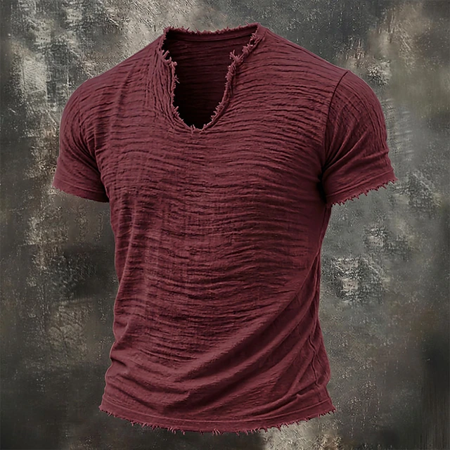 Notch-Neck T-Shirt, Men's Rugged Fit