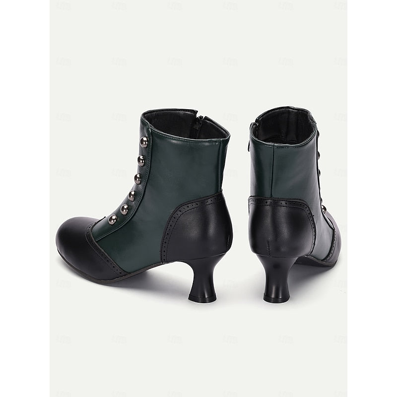 Buttoned Ankle Boots for Women, Vintage Style