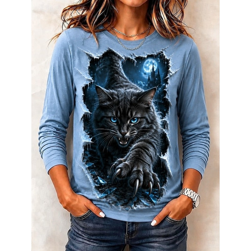 Graphic Halloween Top for Women, Plus Size