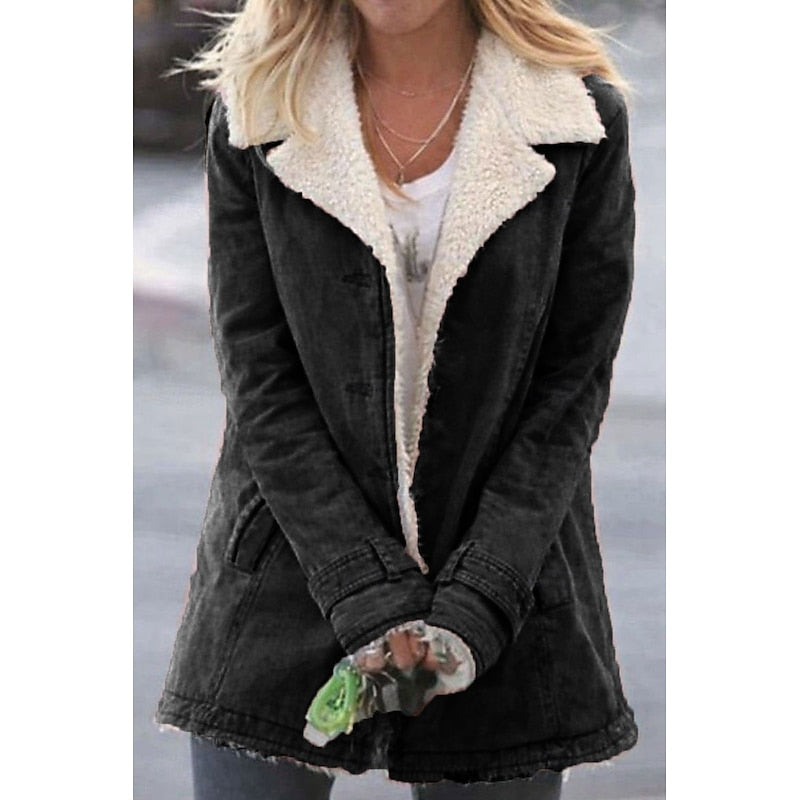 Cozy Sherpa-Lined Coat for Women, Plus Size