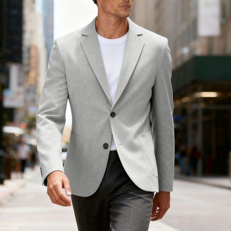 Single-Breasted Blazer, Men's Refined Fit