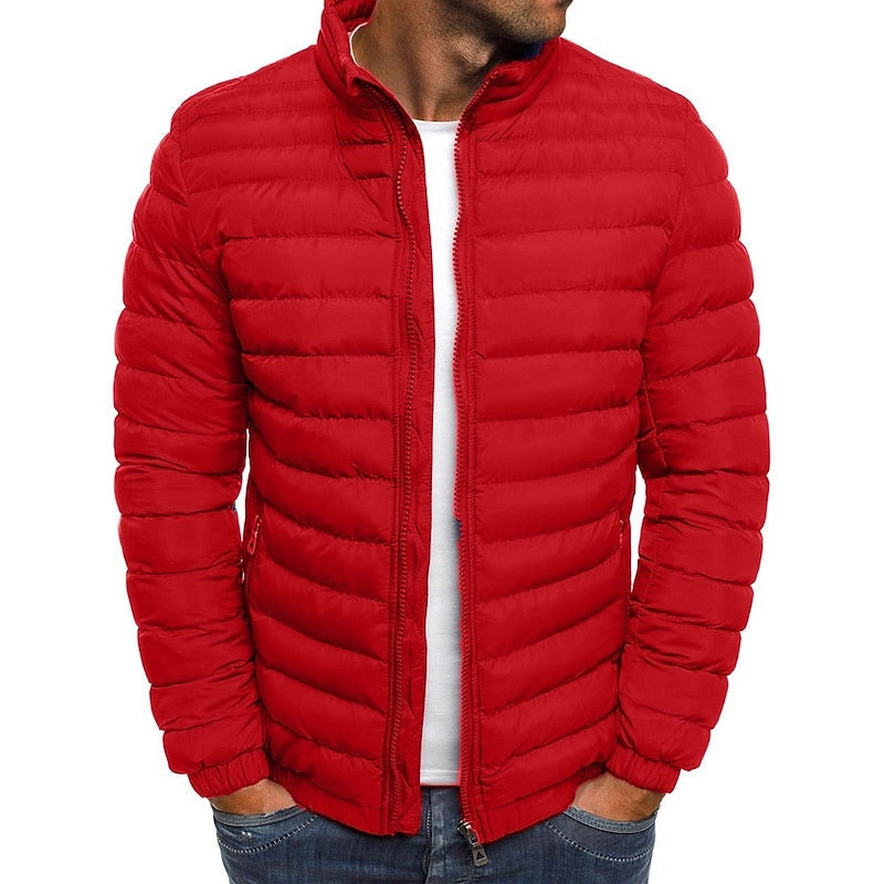 Quilted Puffer Jacket for Men, Lightweight Style