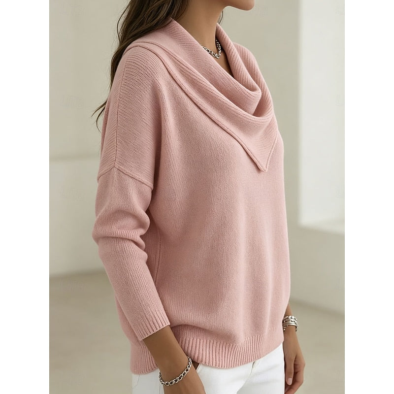 Women's Elegant Cowl-Neck Sweater