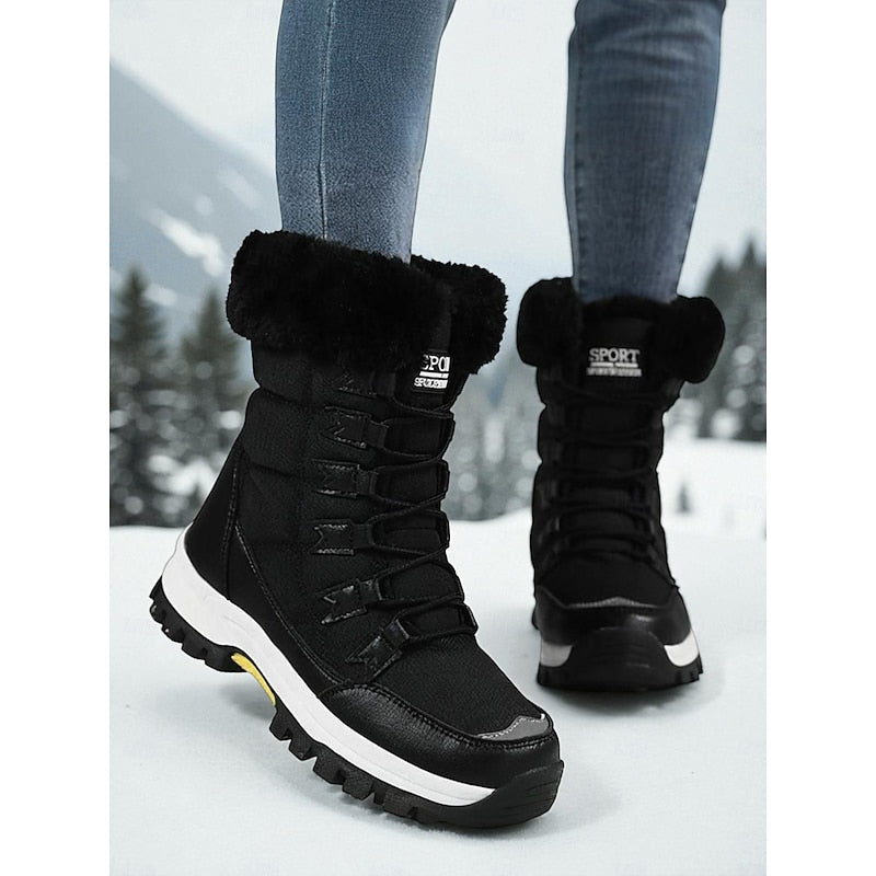 Cozy Lace-Up Winter Boots for Women