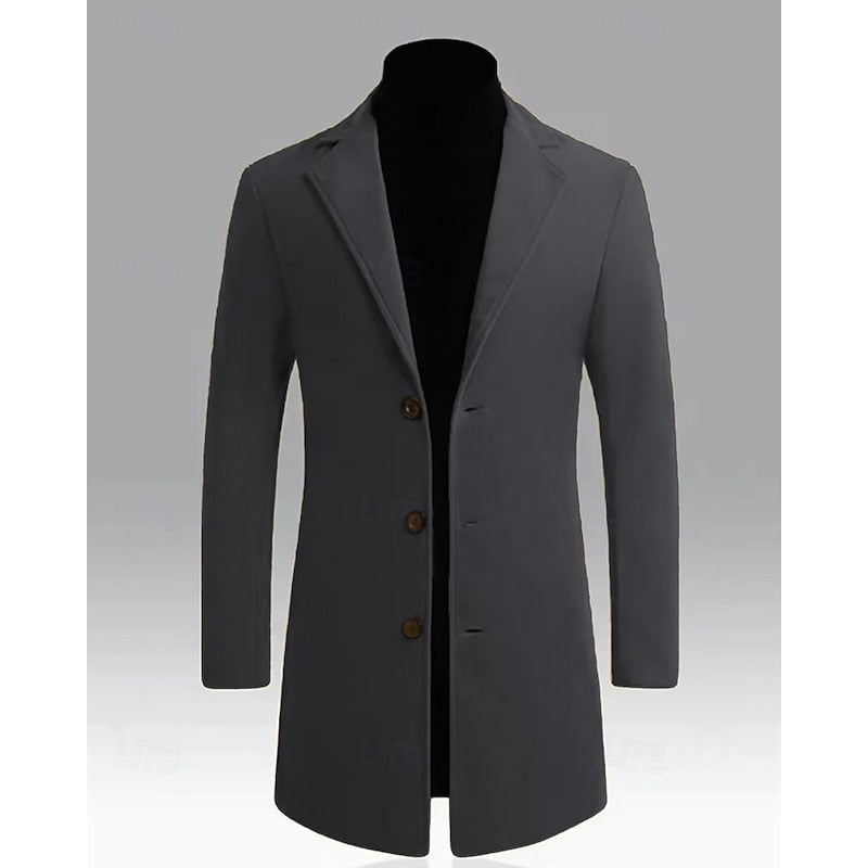 Long Overcoat, Men's Classic Fit