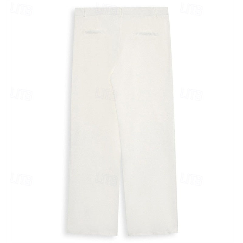 Tailored Straight-Leg Trousers for Men, Plus Size
