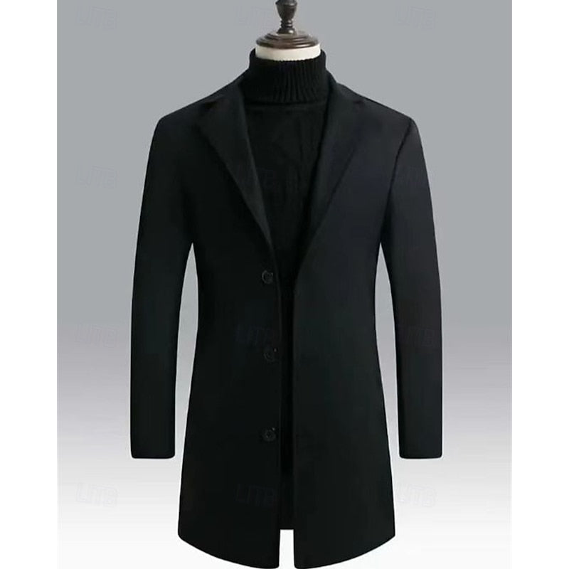 Long Overcoat, Men's Classic Fit
