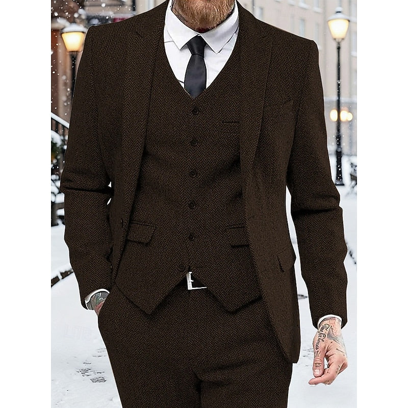 Three-Piece Suit Set for Men, Refined Style