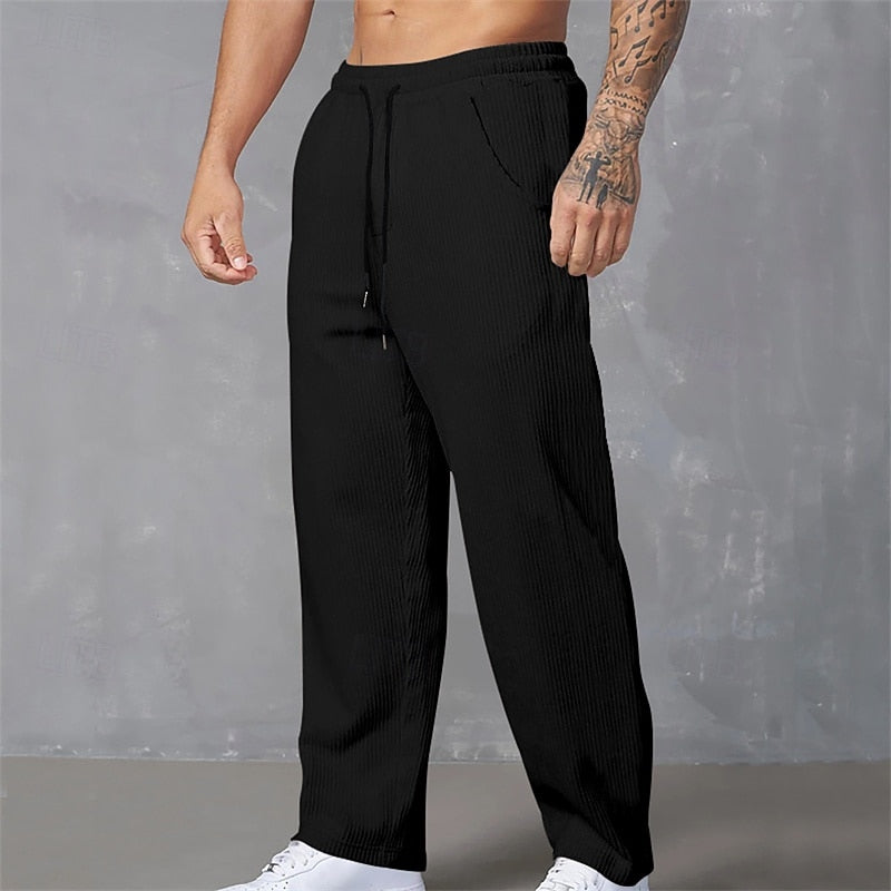 Ribbed Trousers for Men, Relaxed Style