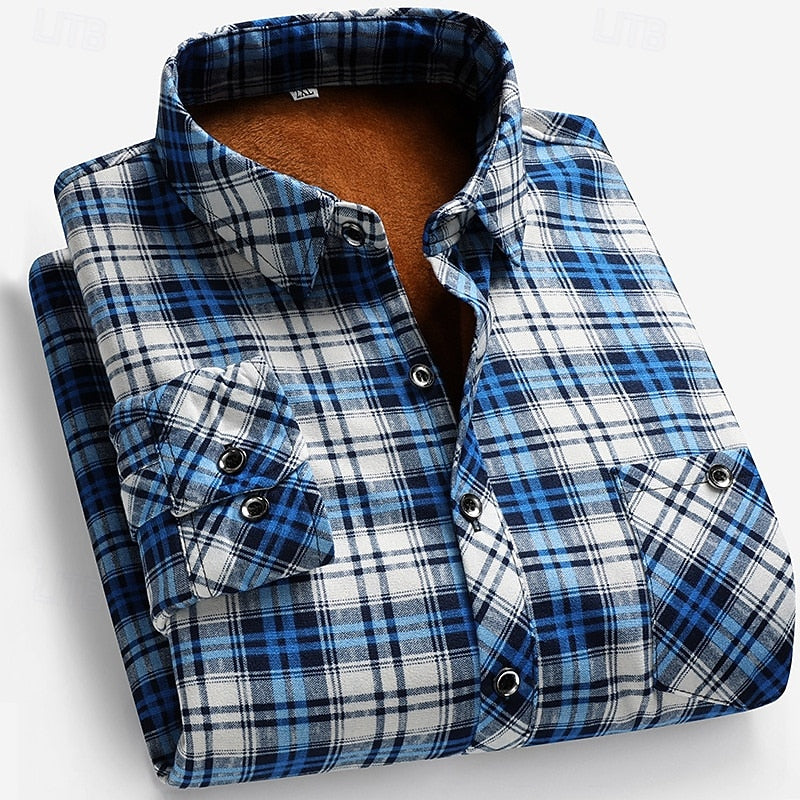 Warm Checked Shirt for Men