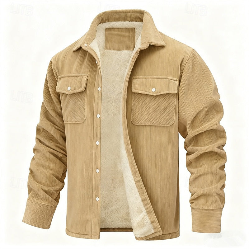 Ribbed Insulated Jacket for Men