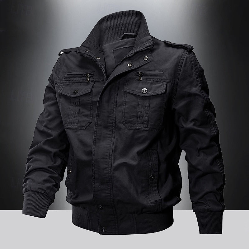 Plus Size Rugged Utility Jacket for Men