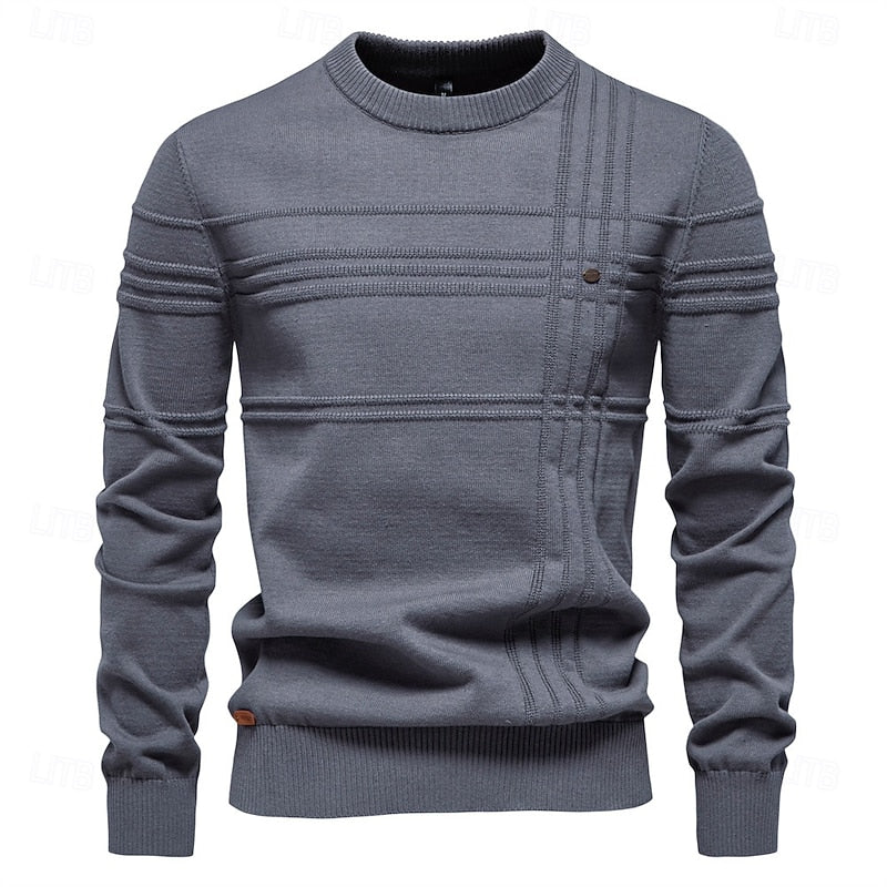 Crewneck Sweater, Men's Textured Fit