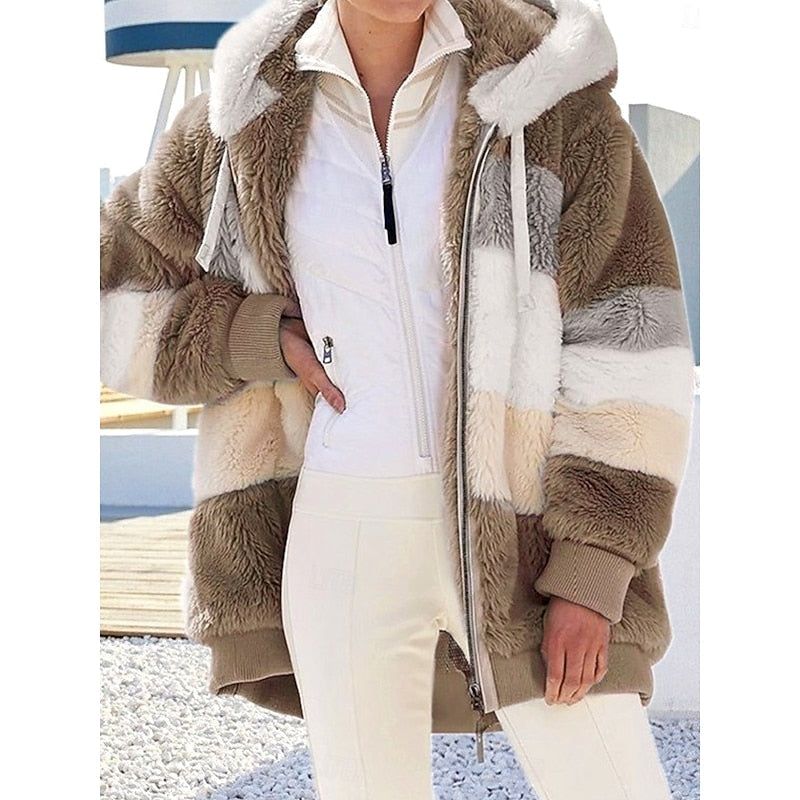 Hooded Zip-Up Jacket for Women, Cozy Style