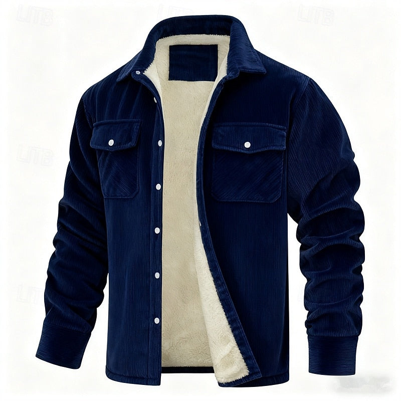 Ribbed Insulated Jacket for Men