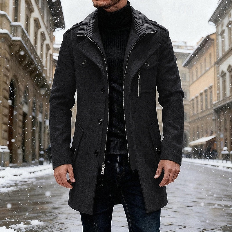 Refined Tailored Overcoat for Men