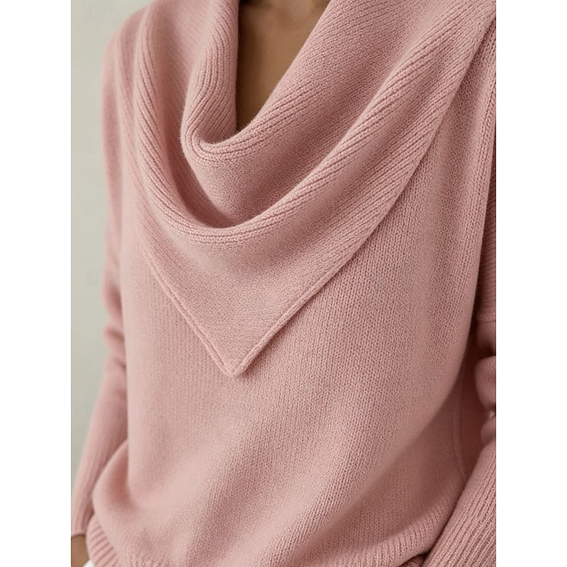 Women's Elegant Cowl-Neck Sweater