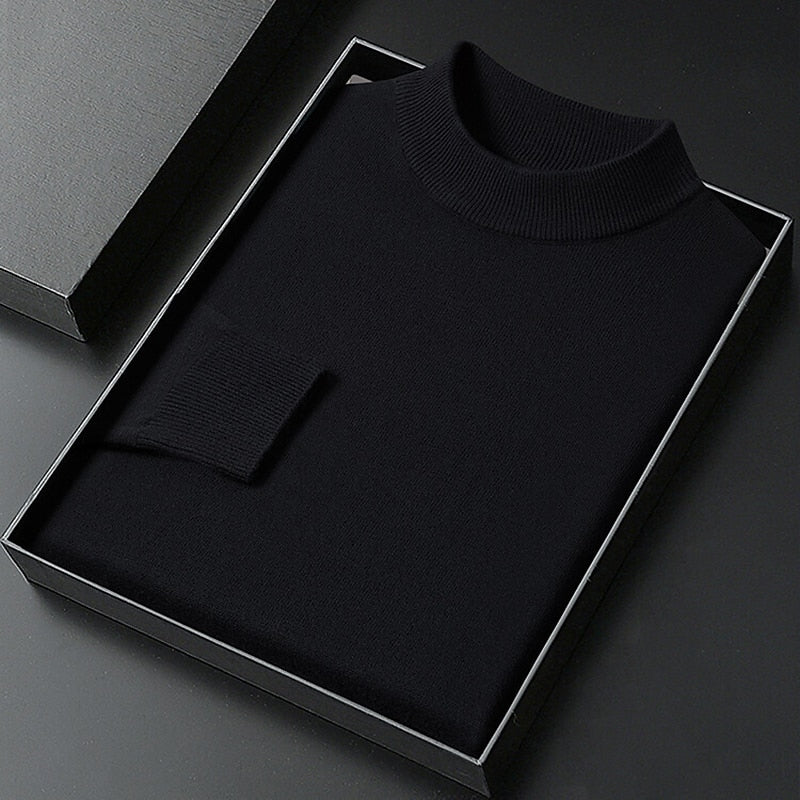 Mock Neck Sweater, Men's Refined Fit