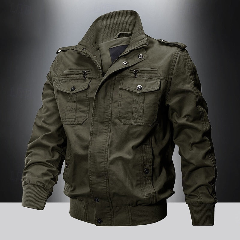 Plus Size Rugged Utility Jacket for Men