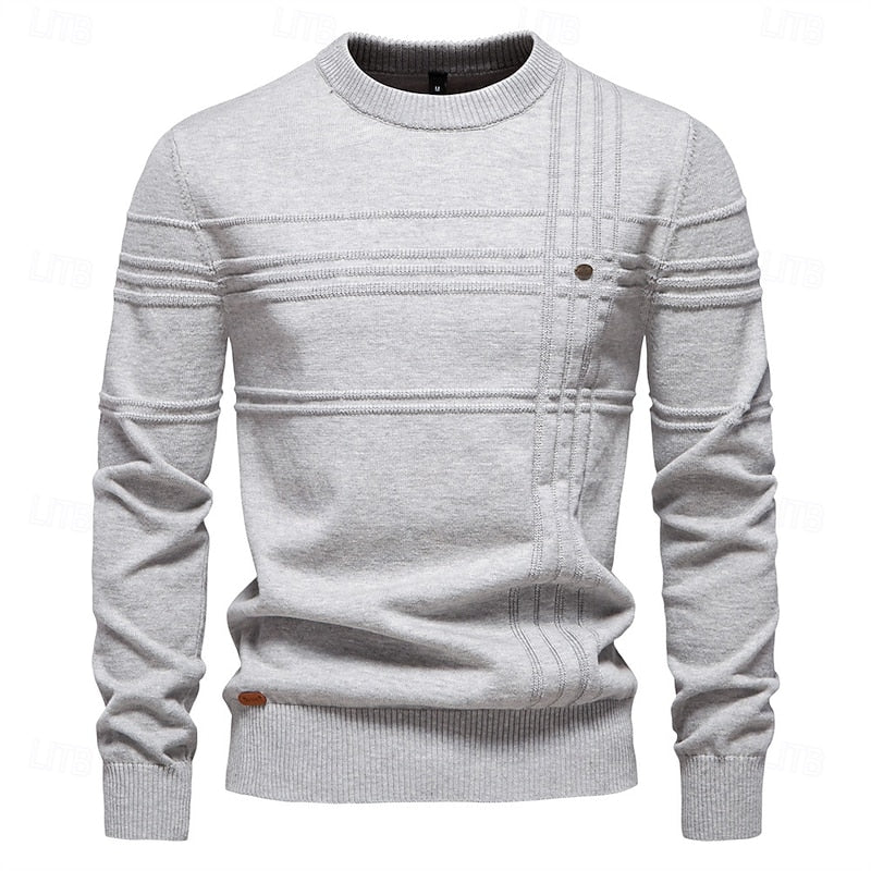 Crewneck Sweater, Men's Textured Fit