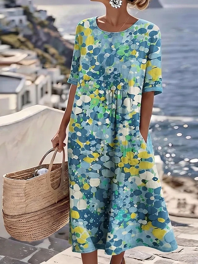 Breezy A-Line Summer Dress for Women, Plus Size