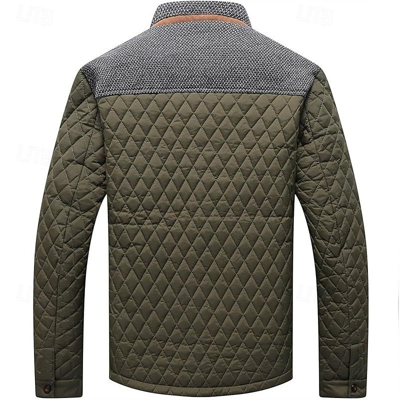 Men's Quilted Stand-Collar Jacket