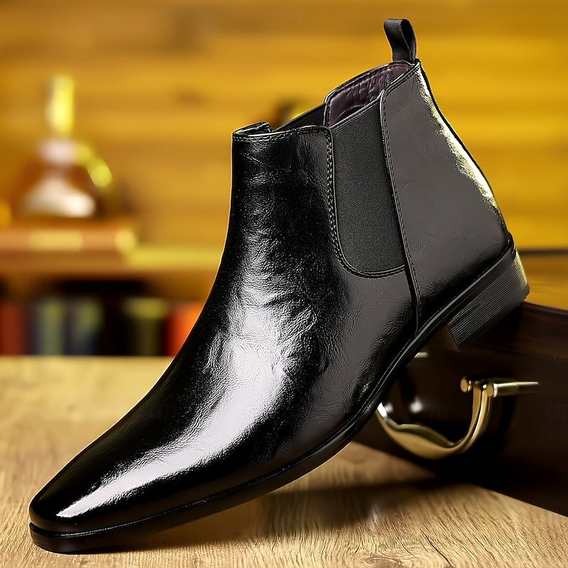 Polished Ankle Chelsea Boots for Men