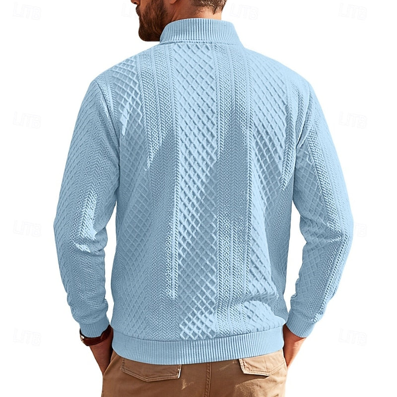 Men's Textured Quarter-Zip Pullover