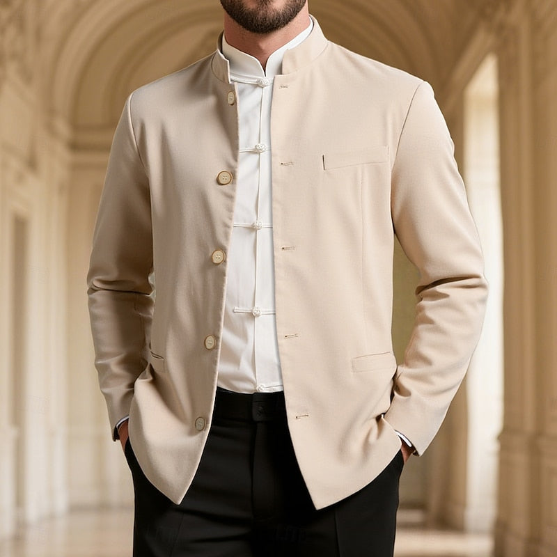 Mandarin-Collar Jacket for Men